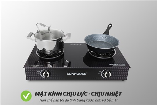 Bếp ga dương kính Sunhouse SHB3366MT