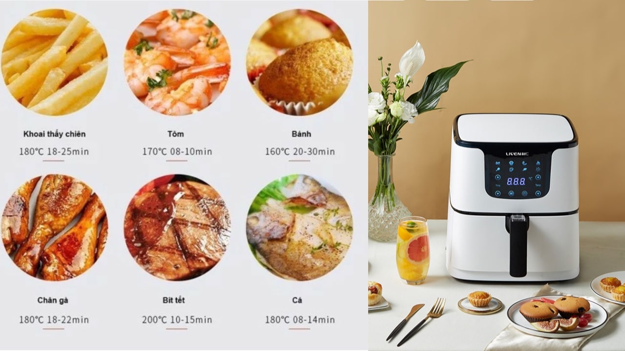 Nồi chiên không dầu nội địa Trung tiện lợi