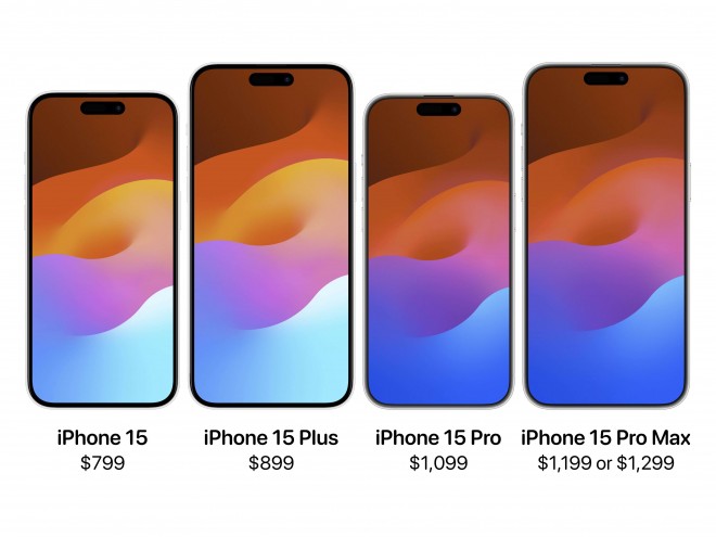 iPhone 15 series có 4 phiên bản