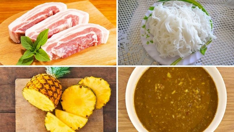 Nguyên liệu cơ bản làm món bún mắm nêm