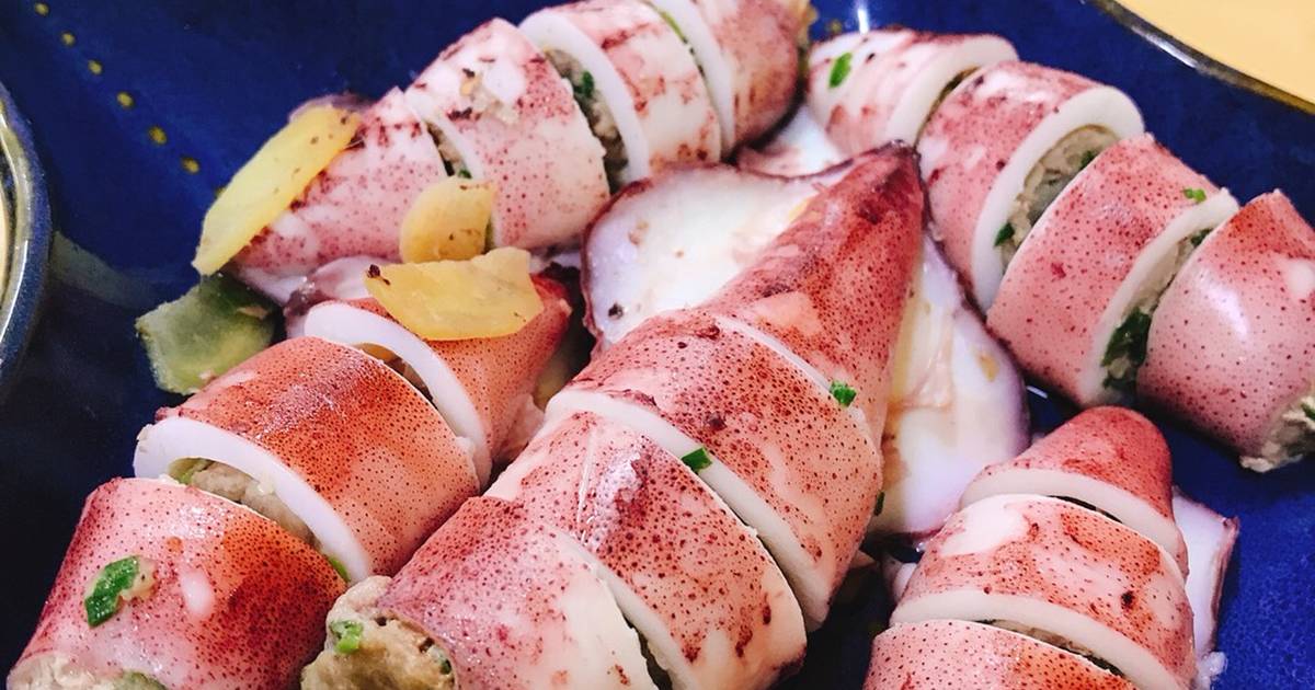 Mực nhồi thịt hấp tươi ngon