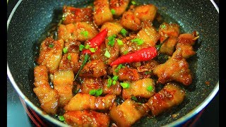 Rang thịt trên chảo