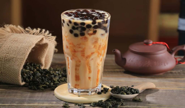 Một ly trà sữa trân châu hấp dẫn