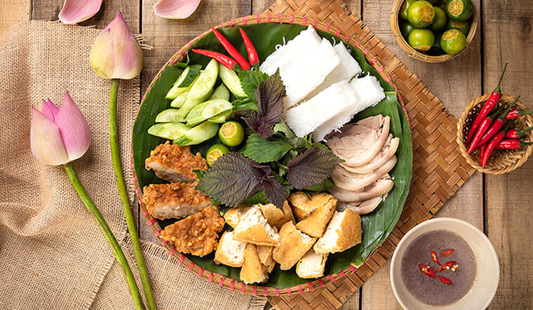 Bún đậu mắm tôm thơm ngon bắt mắt