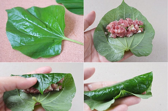 Cuốn thịt bò bằng lá lốt