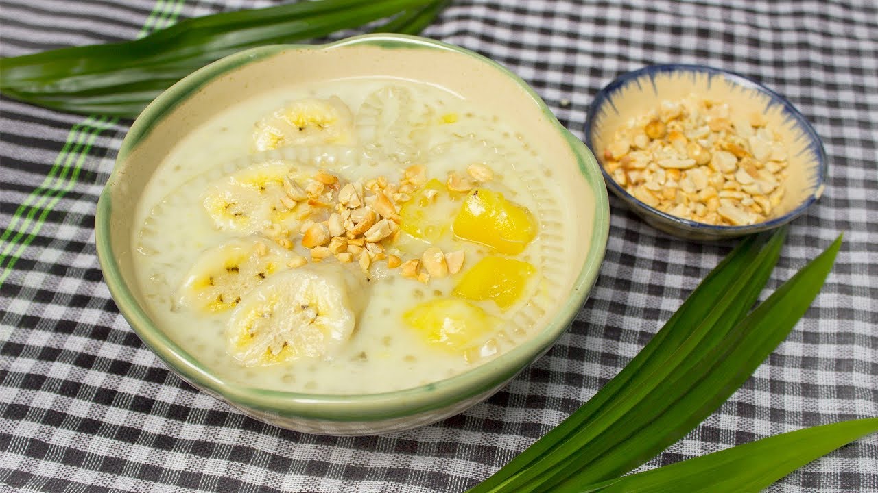 Chè chuối chưng khoai lang nước cốt dừa gây thương nhớ