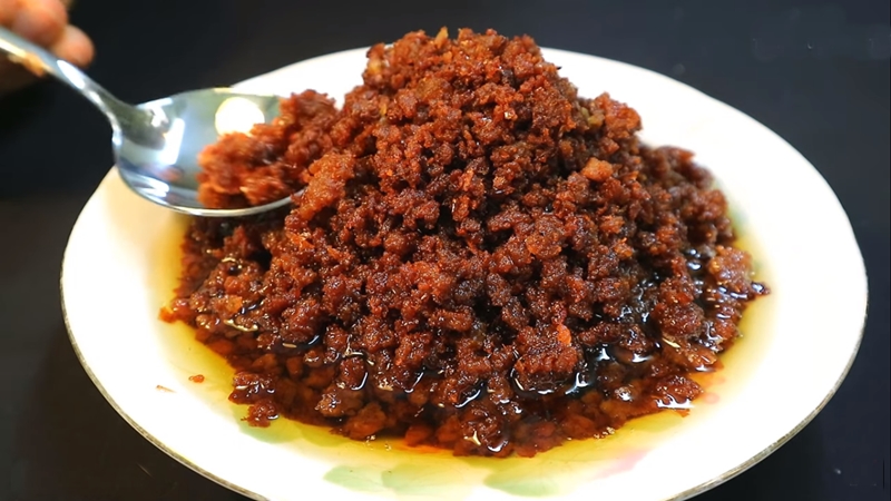 Mắm tép chưng thịt đậm đà