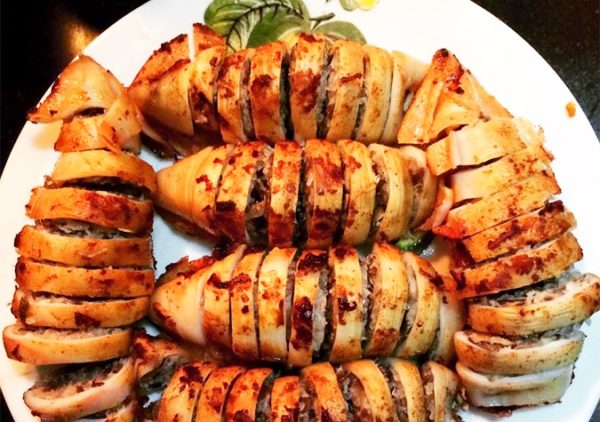 Mực nhồi thịt chiên giòn